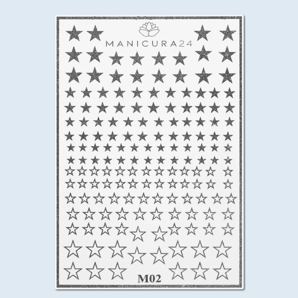 Pegatinas al Agua - Silver Stars