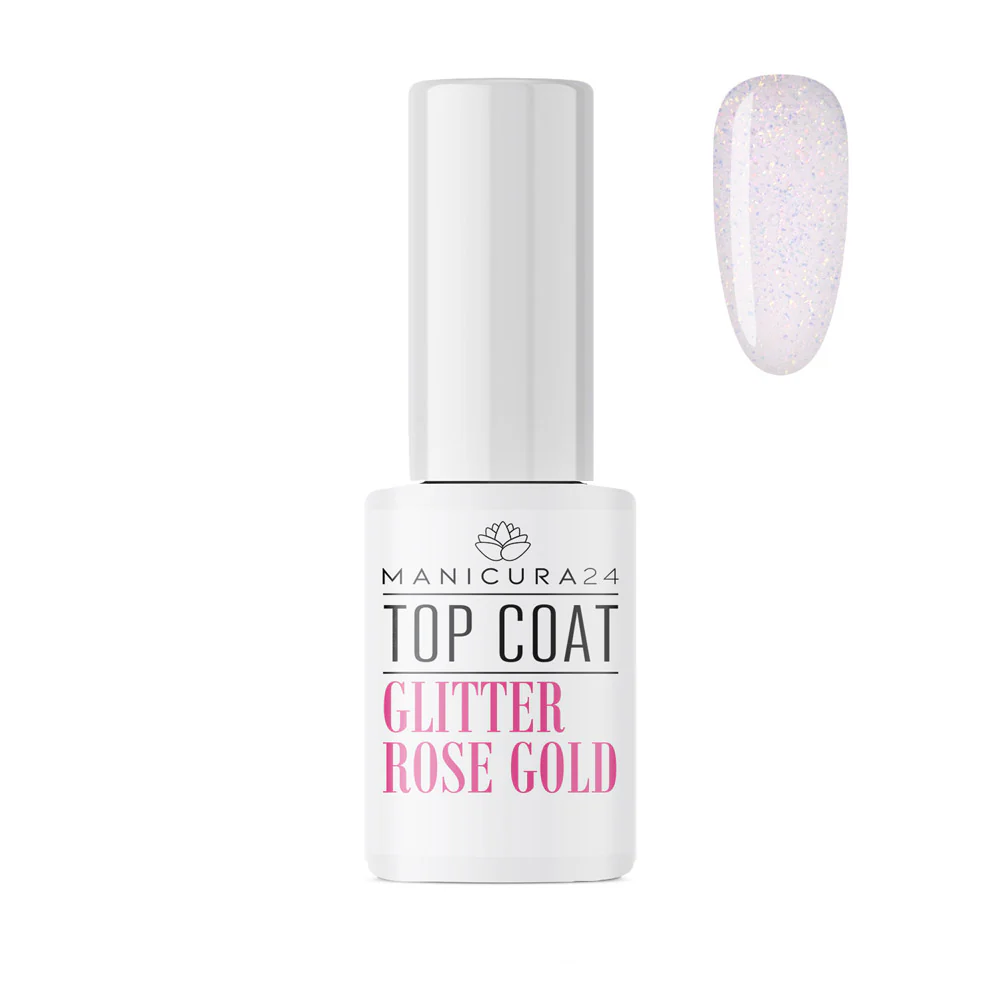 Top Coat Glitter Rose Gold